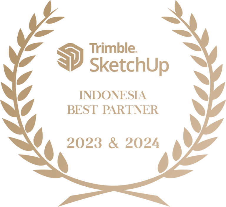 Piagam Trimble SketchUp Indonesia Best Partner 2023 & 2024