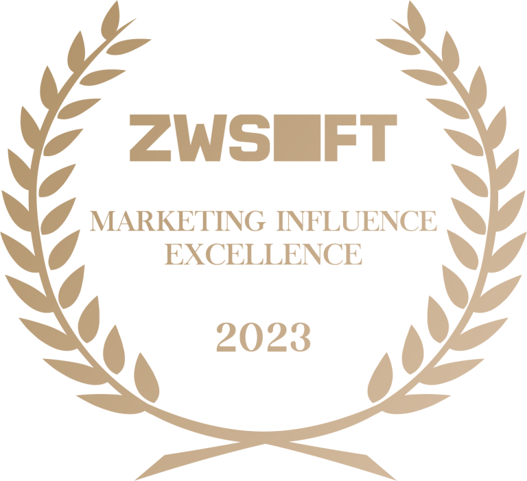 Piagam ZWSOFT Marketing Influence Excellence 2023